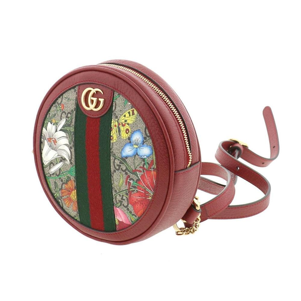 Gucci Brown Rucksack Backpack Flower Daypack Offdia Flora GG